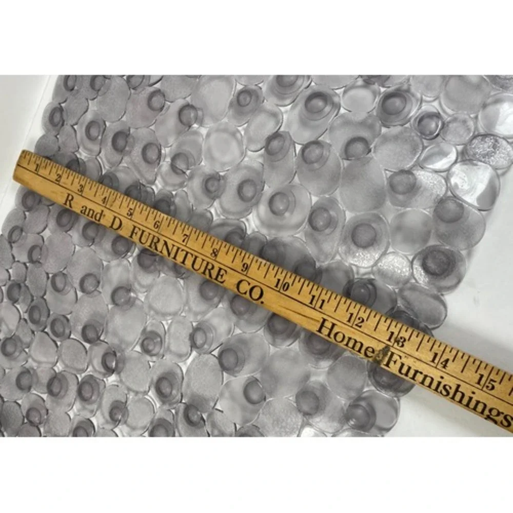 Pebbles Bathtub Mat Non Slip‎ Oval Shower Mat with Suction Cups, Drain Holes 7d5